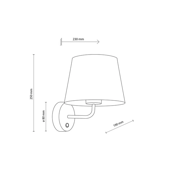 Nowoczesny kinkiet MAJA BLACK 1884 1xE27 1884
