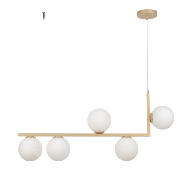 Lampa Sigma Andy 5 zwis złoty beż 33612