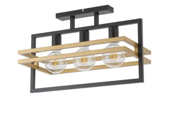 Lampa Sigma MERCI 3 plafon czarny złoty 32404