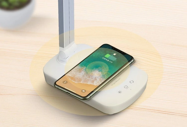 Lampa biurkowa LED LIGHT11 5W biała z ładowarką indukcyjną