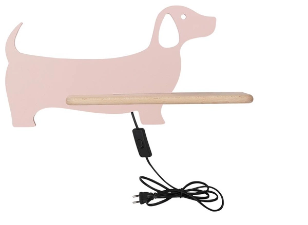 Kinkiet IQ KIDE DOG z półką, 21-01030, różowy, 5W LED, 4000K