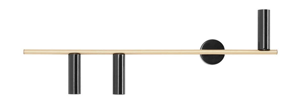 Aldex KINKIET TREVO 3 BLACK BRASS (left) 1083Y40