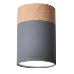 Lampa sufitowa TUBA 2284262, szary + drewno, 1x15W GU10