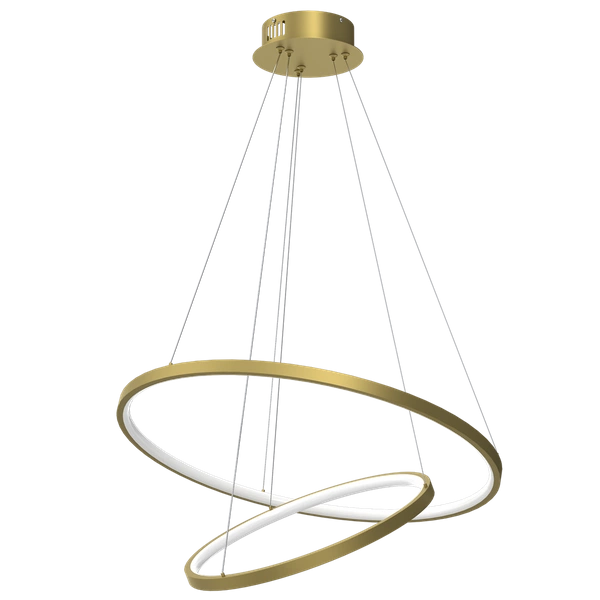 Designerska lampa wisząca ROTONDA GOLD 51W LED | Złota