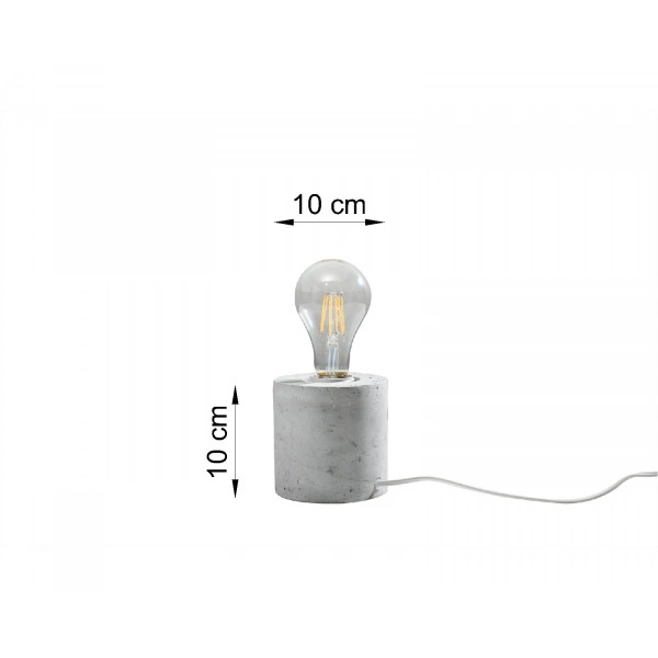 Betonowa lampka stołowa, biurkowa SALGADO SL.0680 szara 1xE27