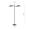 Lampa podłogowa Emibig LOTUS LP2 Czarny/GOLD 1106/LP2
