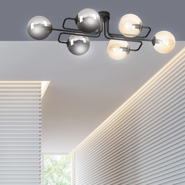 Lampa sufitowa Emibig BRENDI 6A BL MIX 2 834/6A2