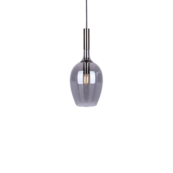 Lampa wisząca LUGANO, czarny/chrom/dymiony, 1x40W E14, ML8813