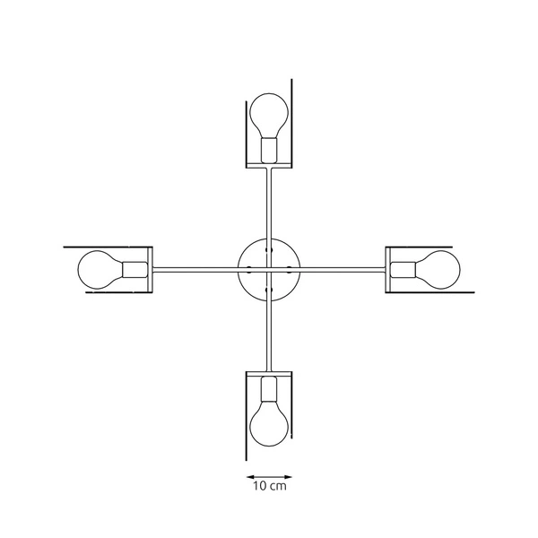 Lampa wisząca Emibig XOTIC 4 BL 1411/4