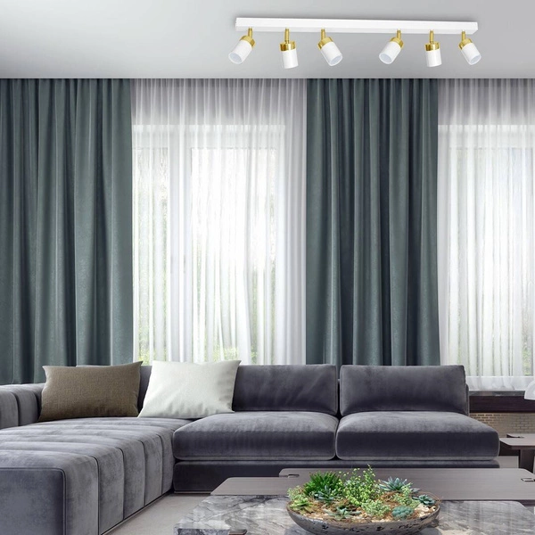 Lampa sufitowa JOKER, MLP6131, biały/złoty, 6x8W GU10