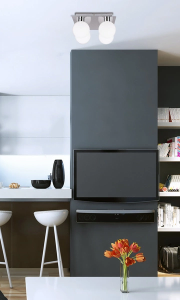 Lampa sufitowa ODEN, 98-03256, chrom/biały, 4x40W G9