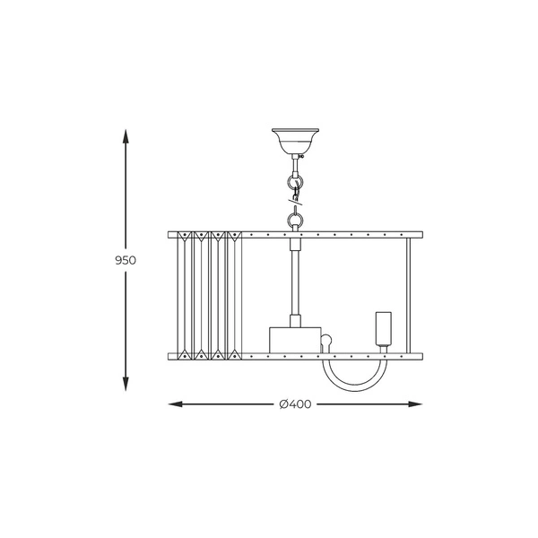 1906/6 PARIS LAMPA WISZĄCA ZŁOTA/GOLD