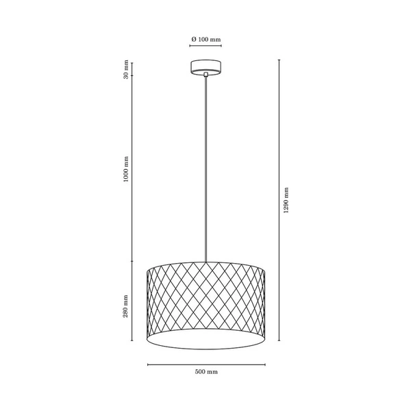 Lampa wisząca Mirabella 1xE27 maks. 60W chromowany metal/czarny kabel z tkaniny/czarny klosz z materiału syntetycznego 1696928