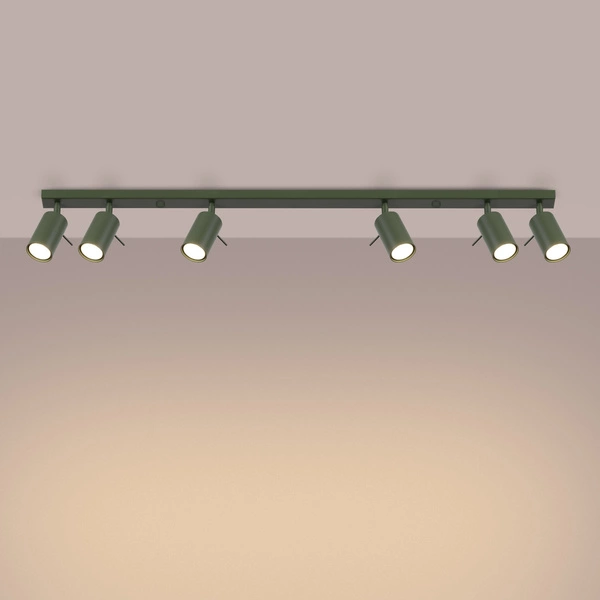 Plafon RING 6L zielony oliwkowy