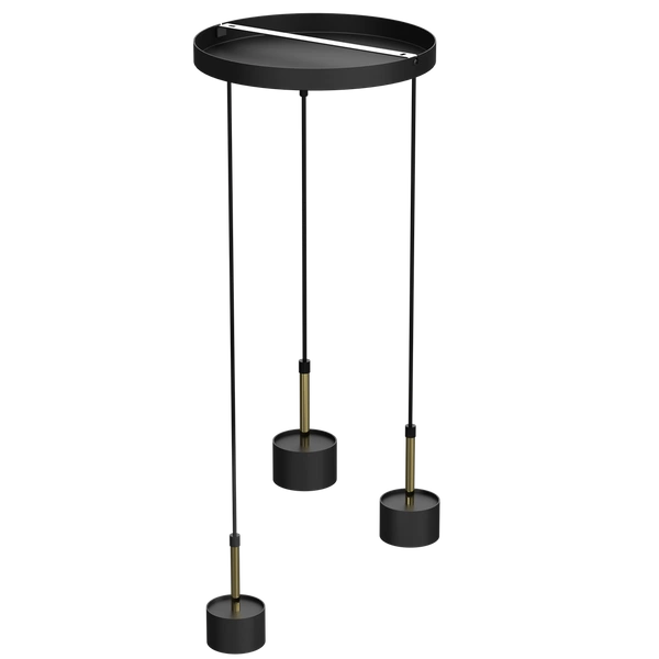 Lampa wisząca ARENA, MLP7762, czarny/złoty, 3x11W GX53