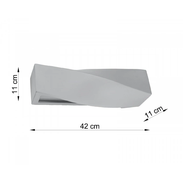 Kinkiet ceramiczny SIGMA SL.0869 szary 1xE27