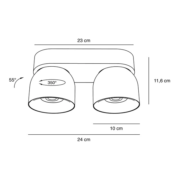 Reflektor PITCHER GU10 50W Metal | Czarny