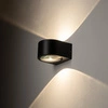 Kinkiet NEL LED II wys.6cm szer.9.5cm 2x5W 3000K 880lm IP54 | Czarny