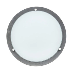 Lampa Sufitowa Rocky 3xE27 Max.40W Szary Beton/Białe Szkło 4754236