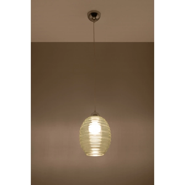 Nowoczesna lampa Wisząca ALVARO SL.0276 chrom/szampański 1xE27