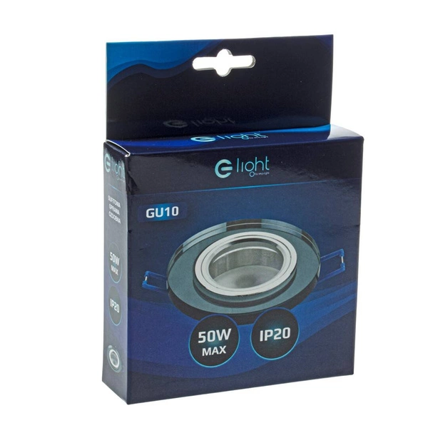 Oczko sufitowe szklane OKRĄGŁE Kolor: czarny EKOS205