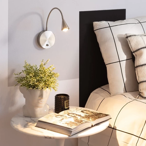 Lampa Ścienna LED 3W Metalowa z Włącznikiem Abruzzo Tommaso 45cm