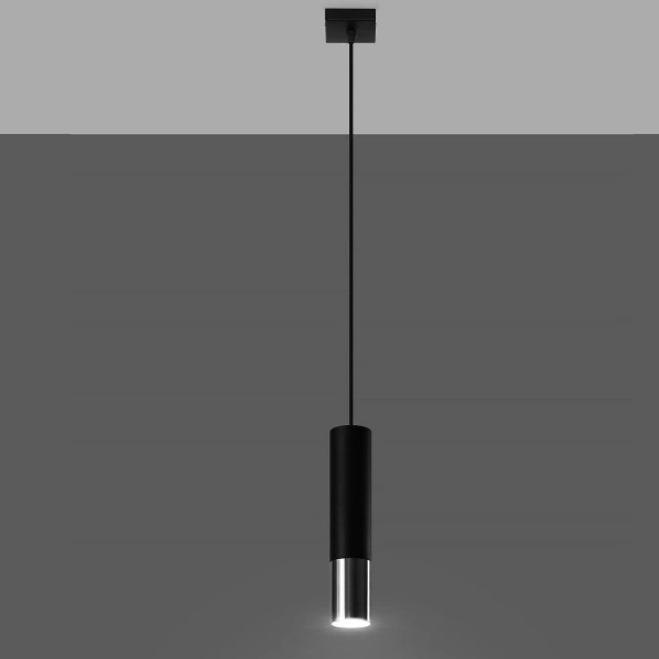 Lampa wisząca LOOPEZ 1 czarny/chrom SL.0940