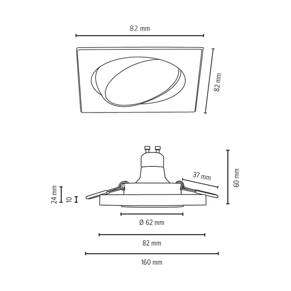 Cristaldream Zestaw Downlightów 3xGU10 Max.50W Satynowy Metal 23050327
