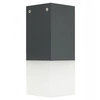 Stylowa lampa sufitowa zewnętrzna E27 wys. 20cm CUBE CB-S DG | ciemny popiel