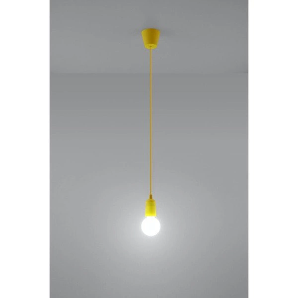 Lampa Wisząca DIEGO 1, PCV Żółta, E27 60W, SL.0578