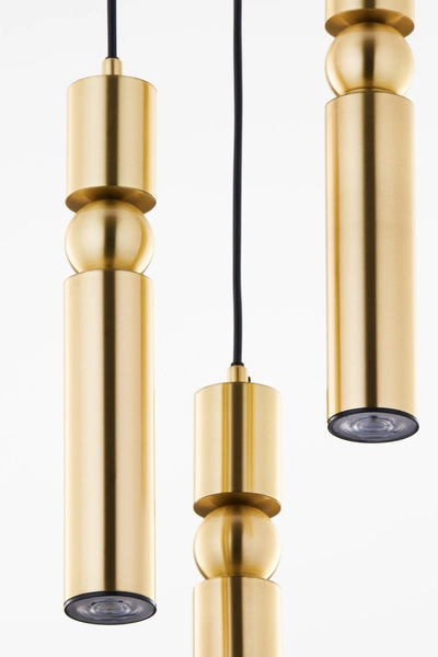 Nowoczesna Lampa wisząca ALAS wys. 35-136cm 3xG10 14W IP20 | Złoty