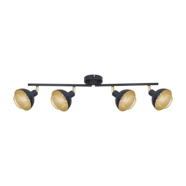 Lampa sufitowa Savio 84,5cm 4xE14 | czarny/złoty