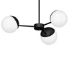 Lampa sufitowa nowoczesna szklana kula żyrandol SFERA III czarny/biały śr. 66cm