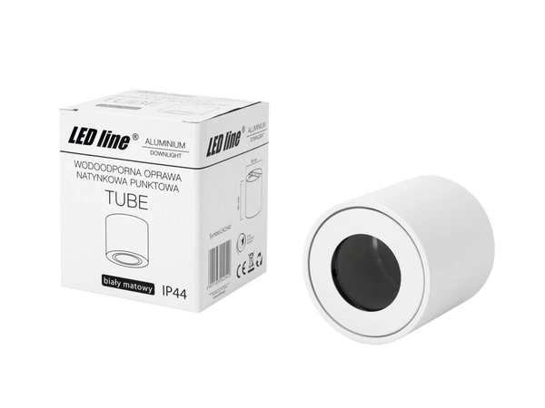 OPRAWA TUBA NATYNKOWA WODOODPORNA OKRĄGŁA BIAŁY MAT TUBE IP44