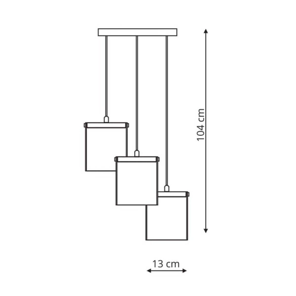 Lampa wisząca CANTOS III, chrom/transparentny, 3x6W LED, barwa neutralna 4000K