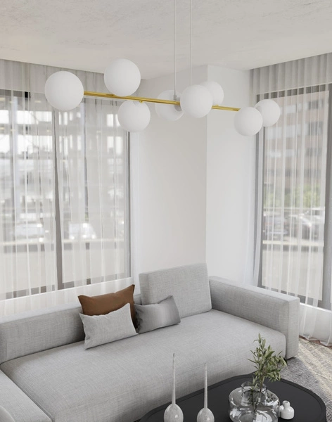 Lampa wisząca Emibig GRAVITY 8 WH GOLD 1242/8