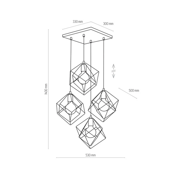 Lampa wisząca ALAMBRE 2778 w industrialnym stylu 2778