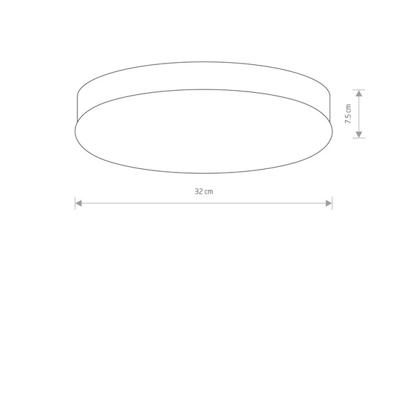 Plafon KASAI SATIN NICKEL 32cm 9491