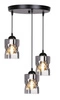 Lampa wisząca FELIS, 33-00200, czarny/dymiony, 3x60W E27