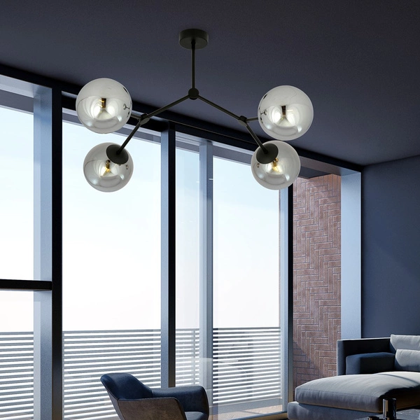 Lampa sufitowa Emibig SPACE 4 Czarny/GRAFIT 1134/4