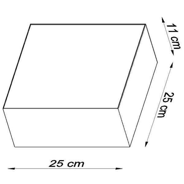 Plafon Sollux HORUS 25 PVC Stal szary 15W LED, SL.0143