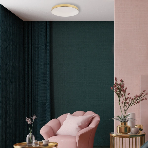 Plafon MAYA, ML7790, złoty/biały, Ø330 mm, 15W LED, IP44