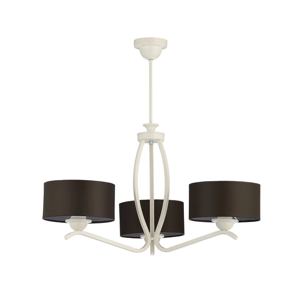 Klasyczna Lampa wisząca KASZMIR wys. 64cm 3xE27 15W IP20 | Biały mat