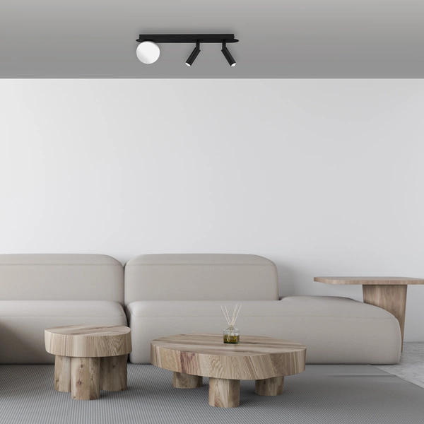 Lampa sufitowa SIRIO, MLP8405, czarny/biały, 3x25W G9