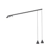 Lampa wisząca FOURTY V wys.130cm dług.150cm GU10+miniGU10 | Czarny 11448