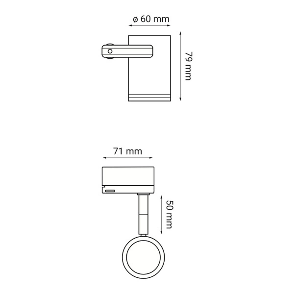 Reflektor do szyno-przewodu PROFILE CROSTI ROCCO GU10 biała