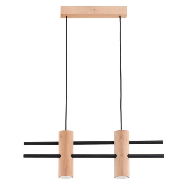 Lampa wisząca ALFA CZERIN DREWNIANA 2xGU10 60cm | 62531