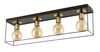 Lampa Sigma VOX 4 Plafon czarny/złoty 40705