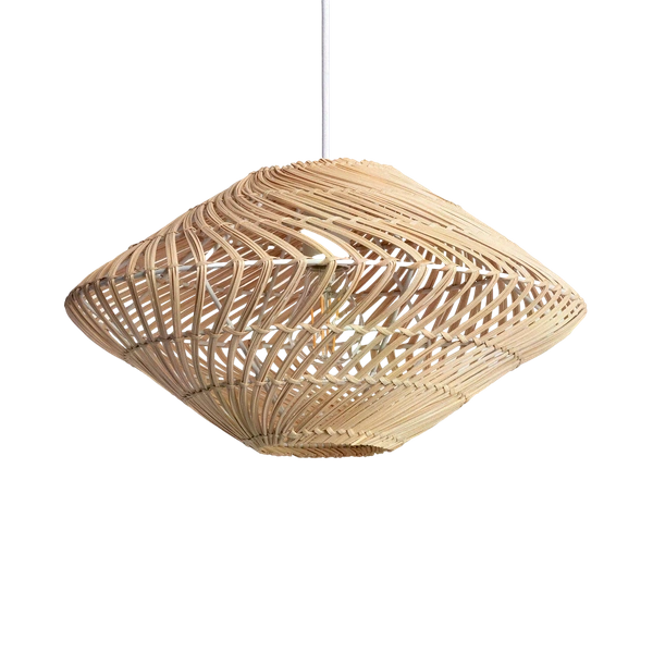 Lampa Wisząca Boho z Rattanu  Abruzzo Giorgia 50cm E27