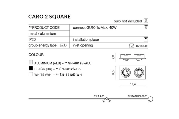 Azzardo CARO 2S GO 5426